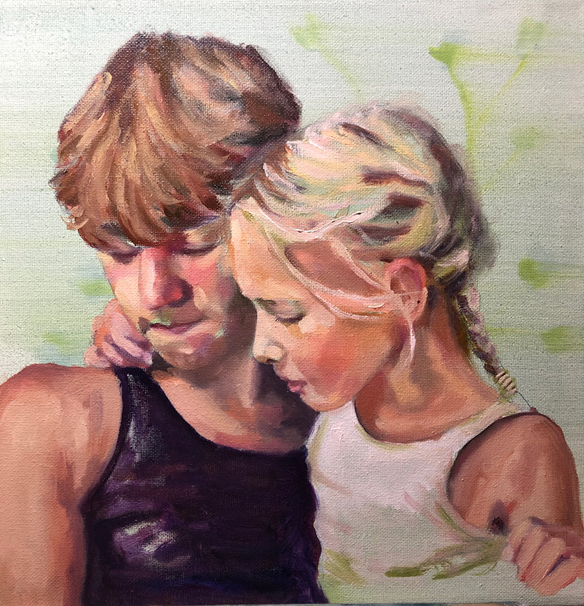 Portret kunstenaar in opdracht Sylvia Frankena